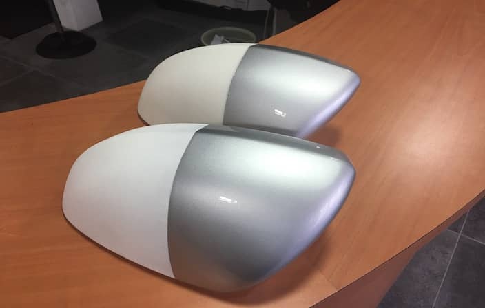 Peinture métallisée sur pièces plastiques